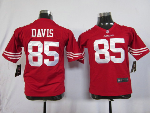 Nike NFL Red Game Jerseys San Francisco 49ers 85 Vernon Davis